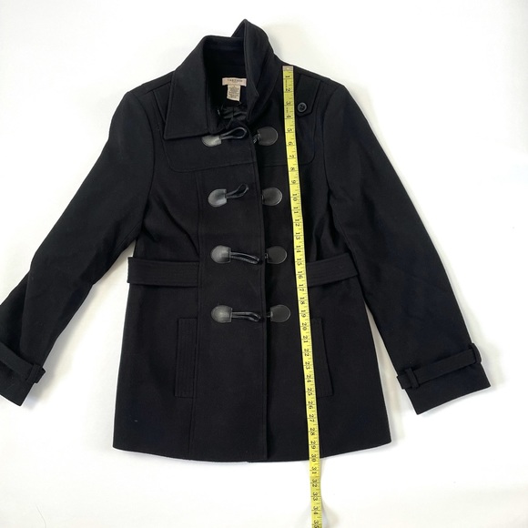 Vértigo Paris Women Classic Duffle Style Toggle Coat Size L Black Dry Clean - Picture 3 of 16
